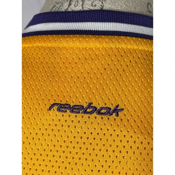 VTG Kobe Bryant #8 Los Angeles Lakers NBA Reebok Gold Jersey Dress Women's LARGE - Picture 10 of 12